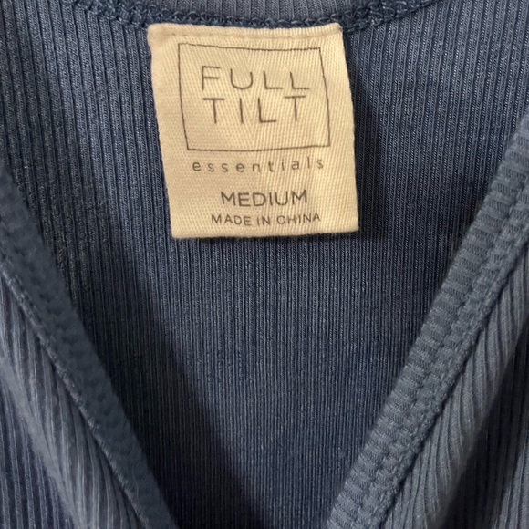 Blue Ruched Tank Top - Picture 3 of 3